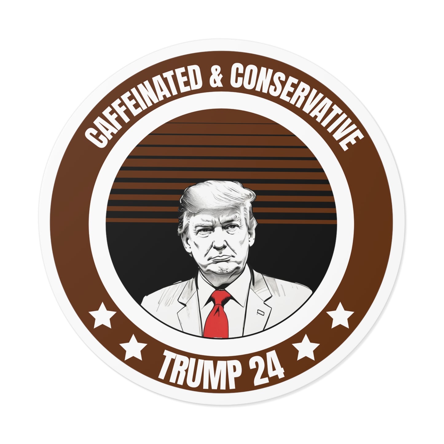 Caffeinated & conservative - Sticker